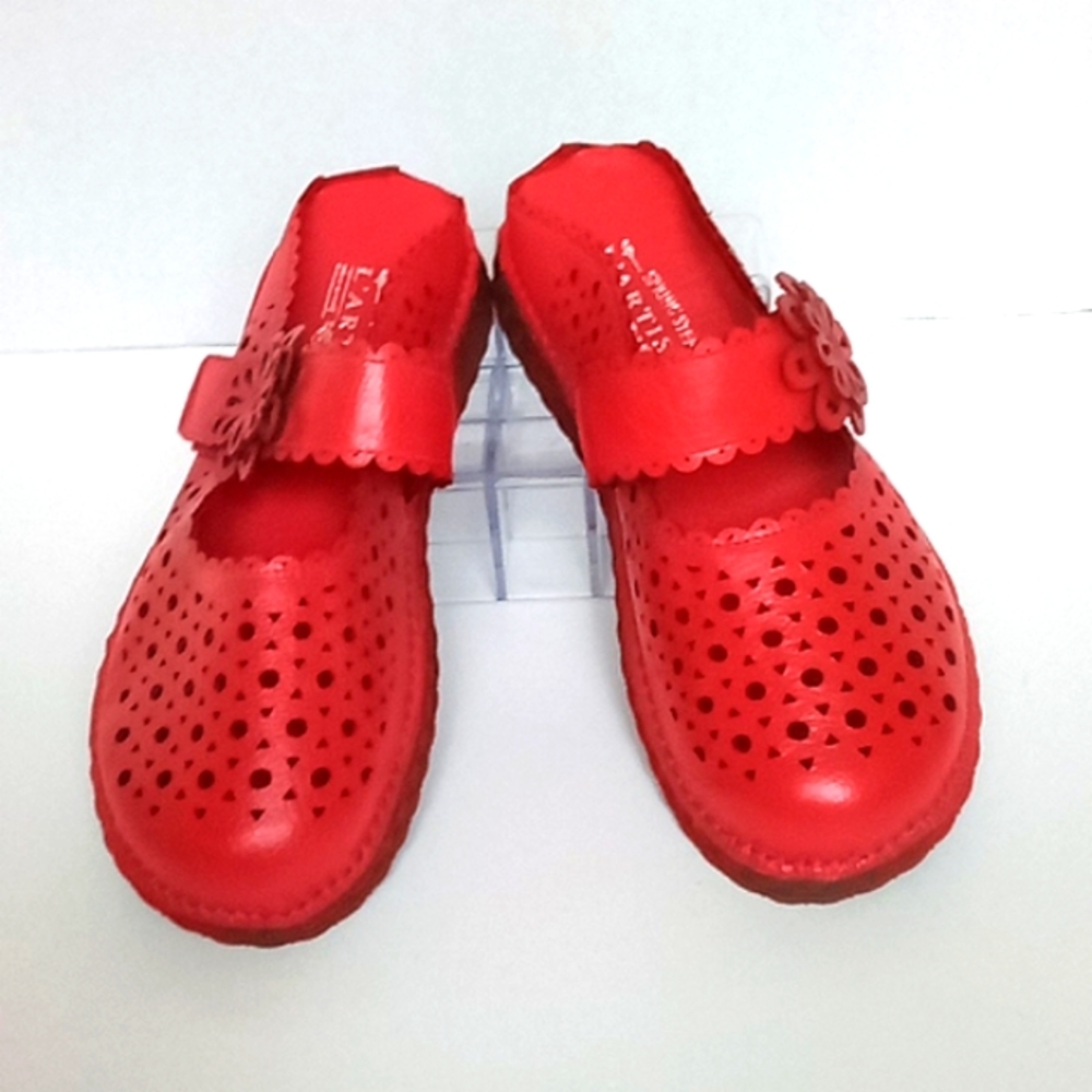 L'ATISTE SPRING STEP RED SLIDE  Sz 39--US 8